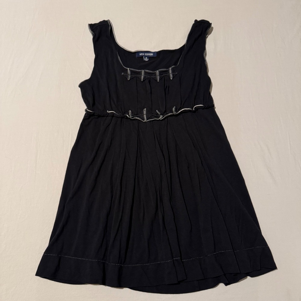 Women's Max Edition Empire Waist Tank Black Size Medium